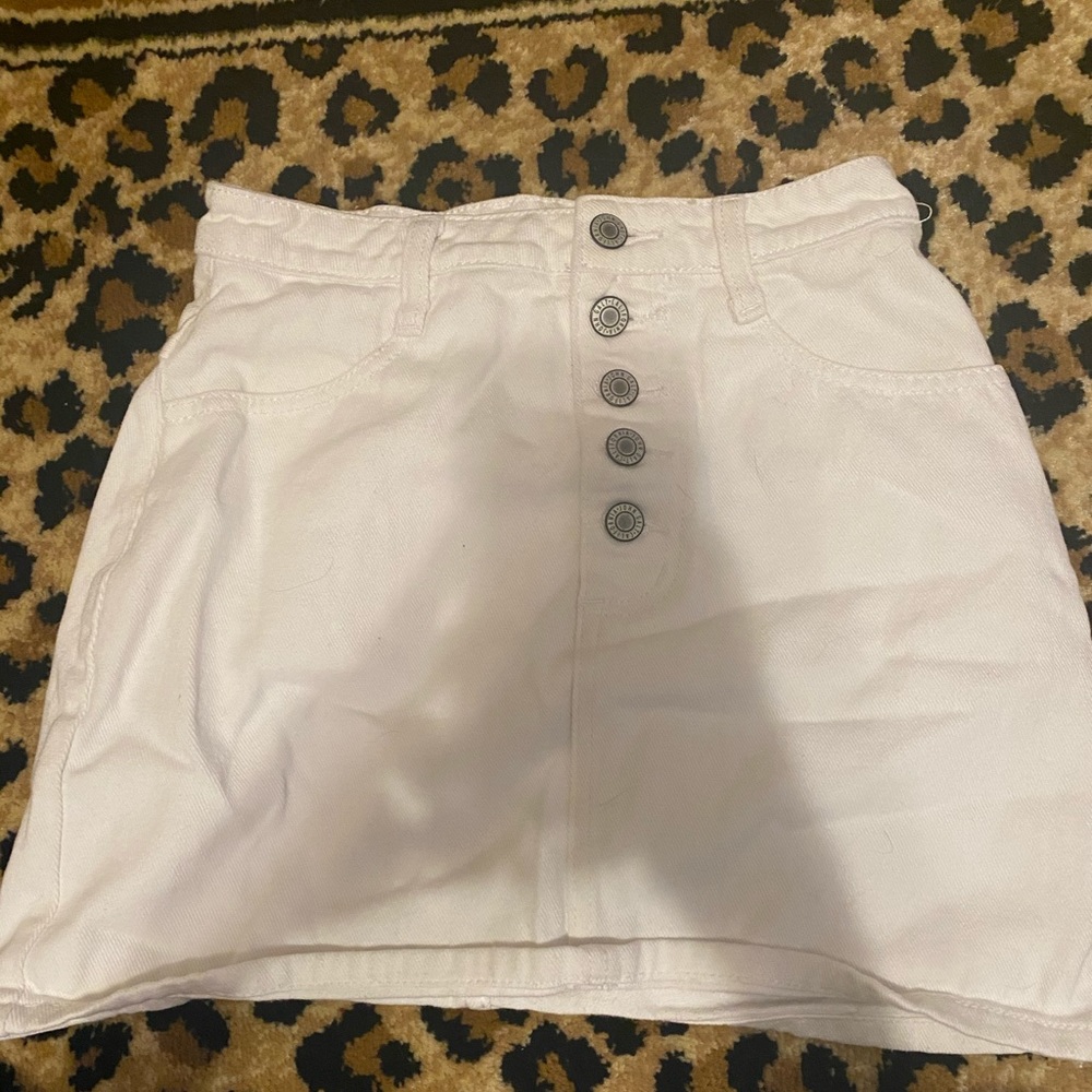 white button up jean skirt brandy melville